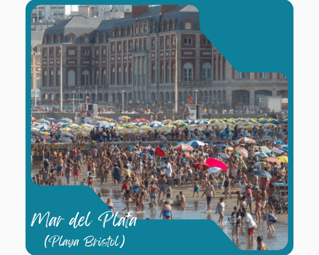 Playa Bristol Mar del Plata Argentina beach.